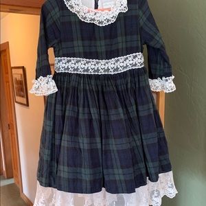 Trish Scully Green Plaid Girls’ Christmas Dress